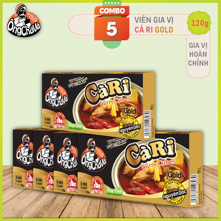 Ong cha va curry cubes gold 120g