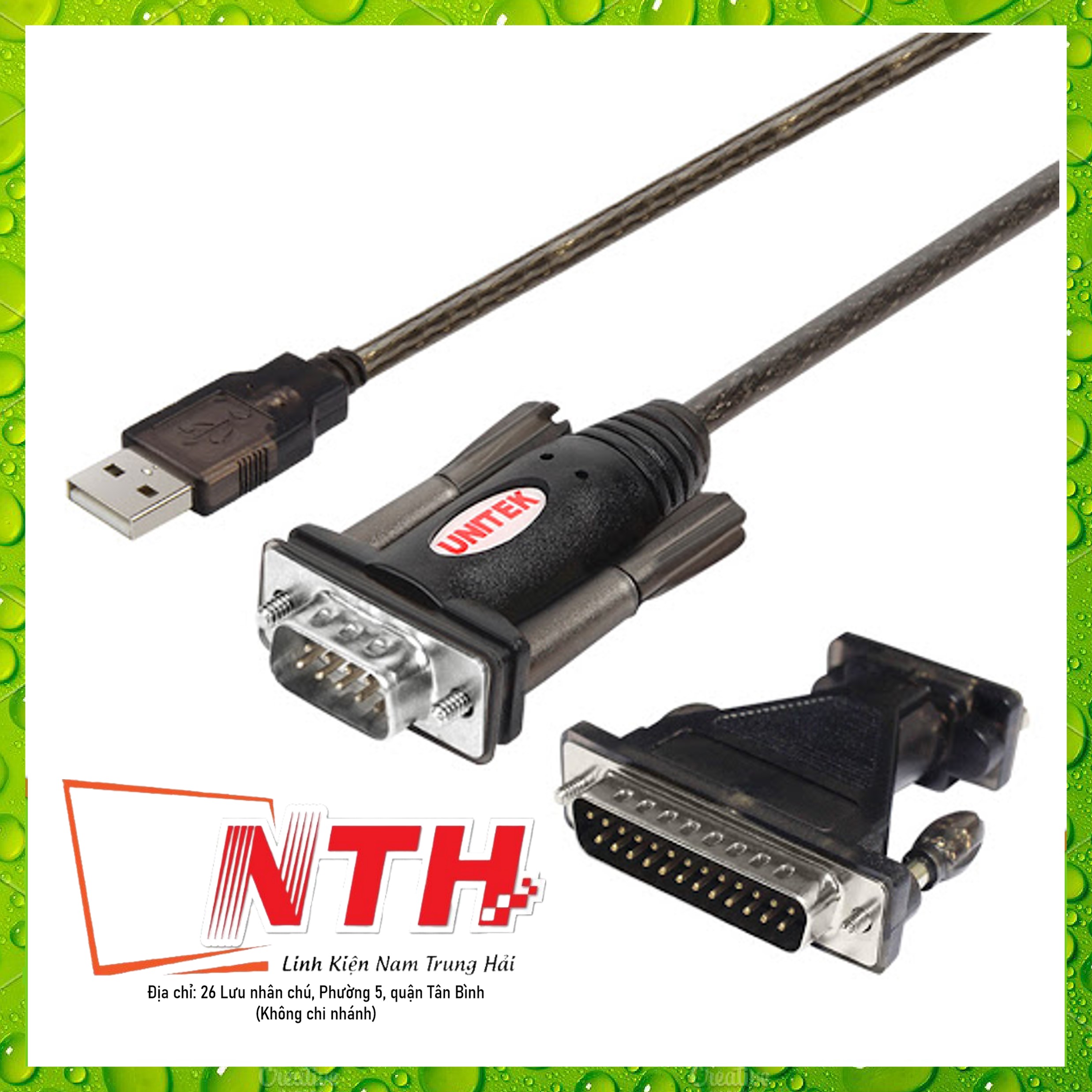 Cáp usb to com 1.5m unitek y-105a