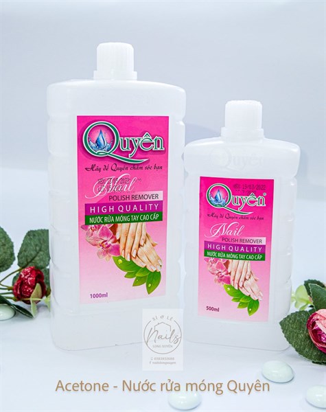 Nước rửa móng tay 500ml, nước rửa móng Quyên