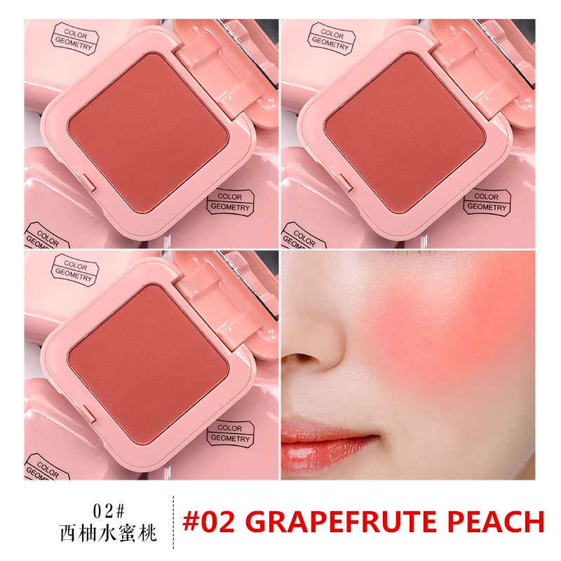 Má Hồng Matte Orange 6 Colors Candy Blush Cream Peach Pink Blusher Palette Trang điểm Mặt