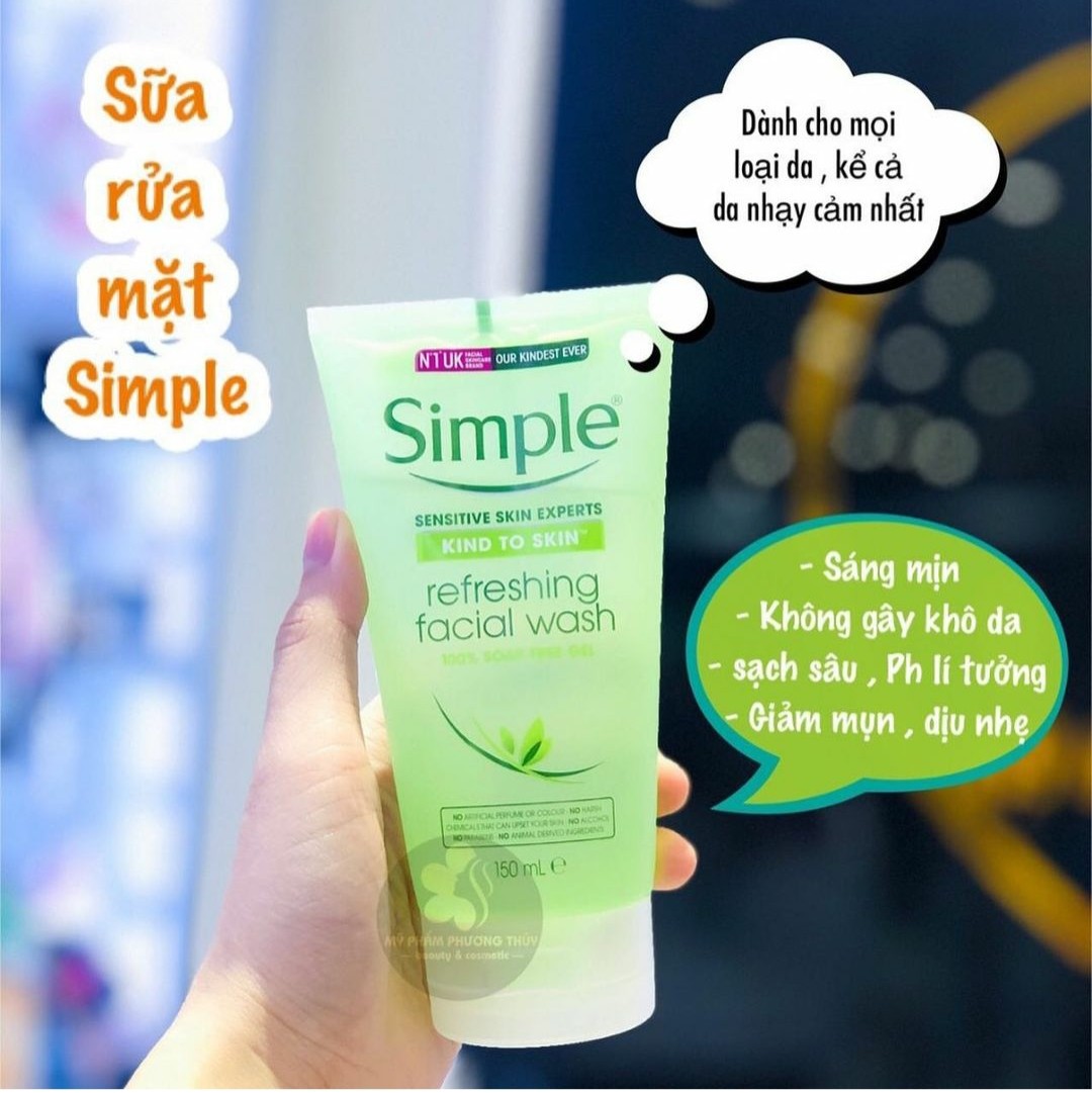 Sữa rửa mặt Simple 150ml