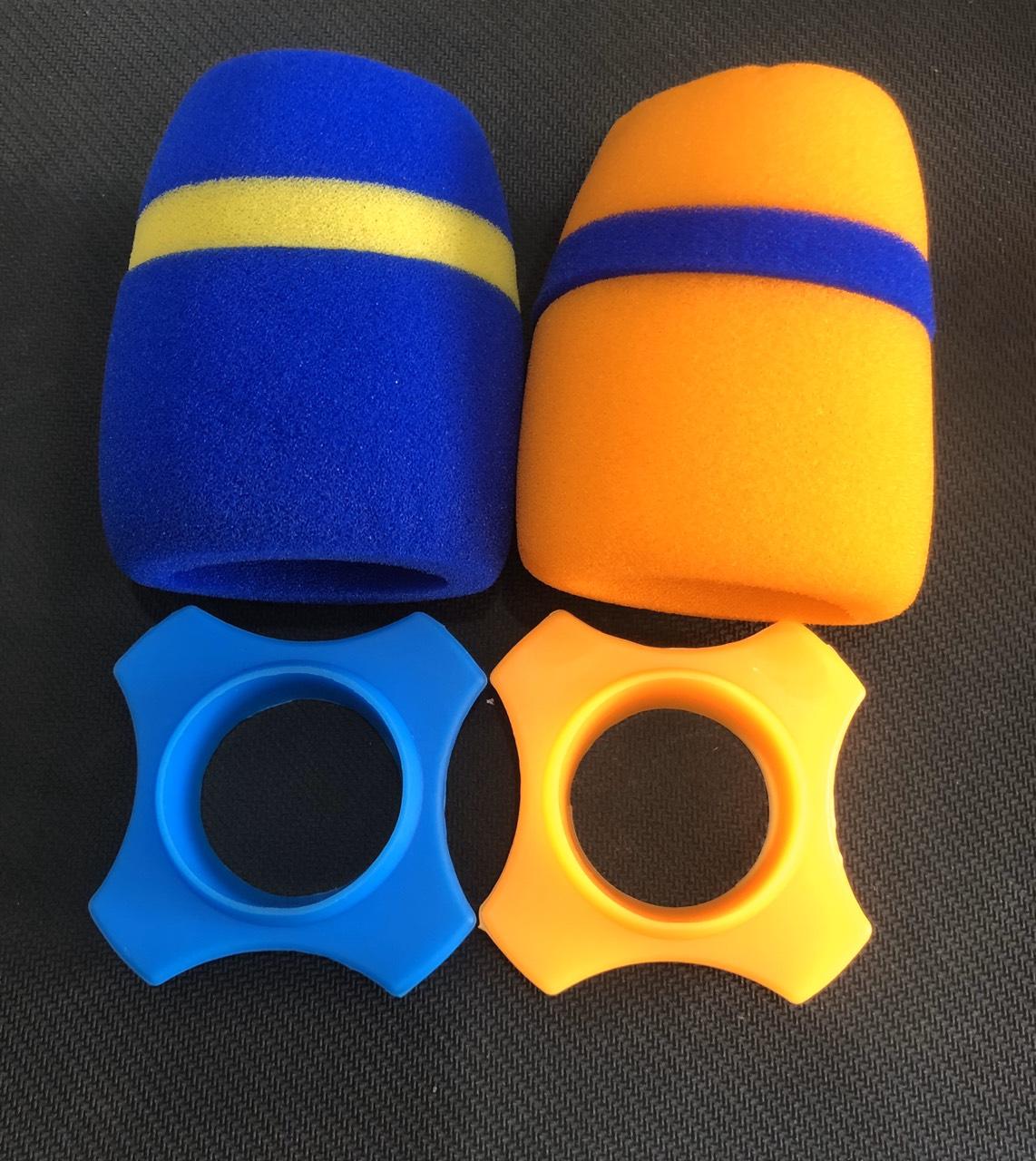 Combo : 2 mút bọc đầu+ 2 vòng chống lăn cho micro