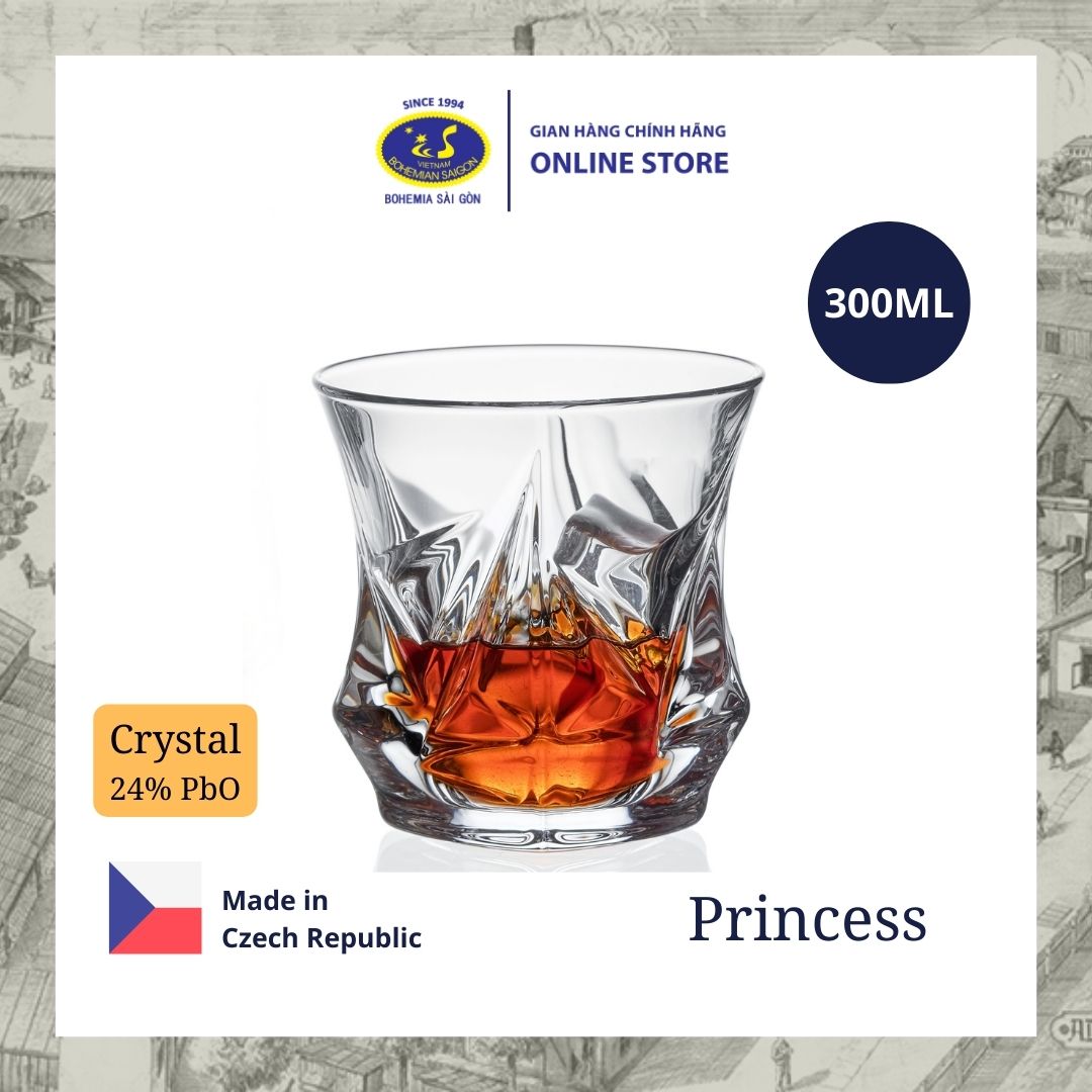 SET 1+6 Bộ bình ly uống Whisky Pha lê CH Séc 49C78