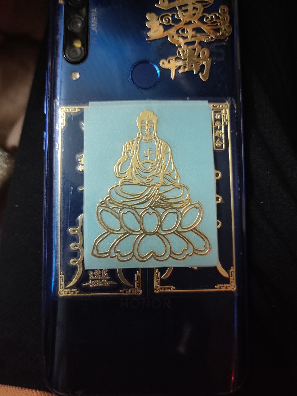 [HCM]Phật Thích Ca phù hộ sticker vàng dán điện thoại cao cấp