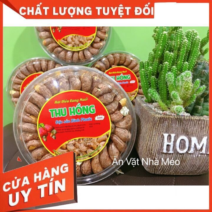 500gr hạt điều cồ rang muối a+ bình phước nguyên lụa, chuẩn size 380-390 hạt