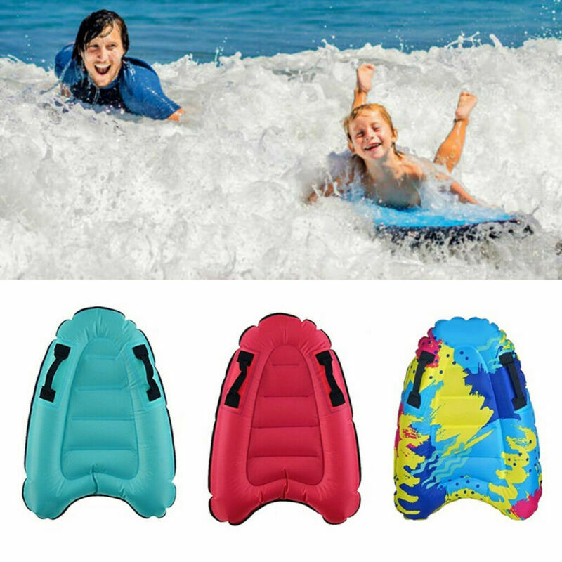 Inflatable Surfboard Floating Bodyboard Mini Surfboards Non-Slip Inflatable Bodyboard Portable Boards Swimming Board for Adults Children