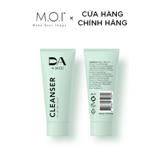Sữa rửa mặt minisize DA by MOI 15ml
