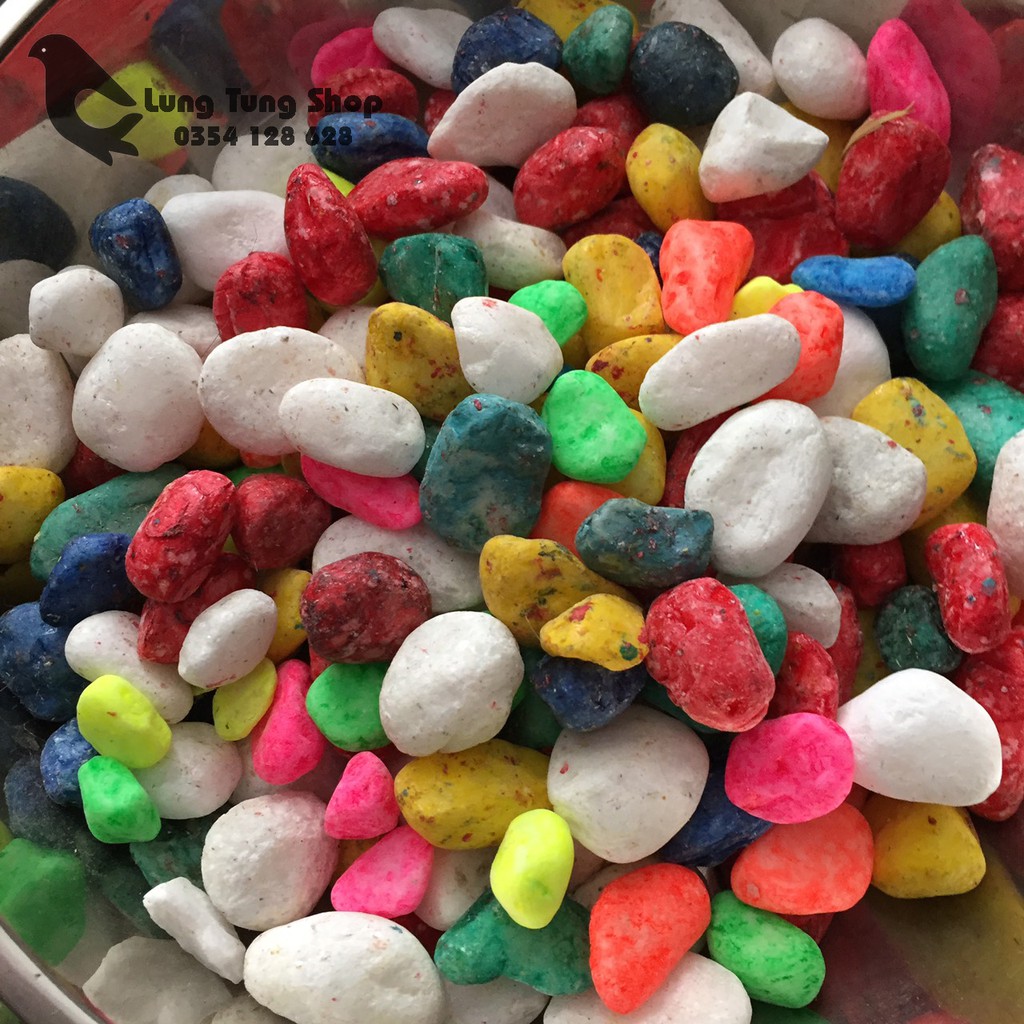 1kg Đá sỏi nhiều màu ( đá sắc màu ) - size vừa