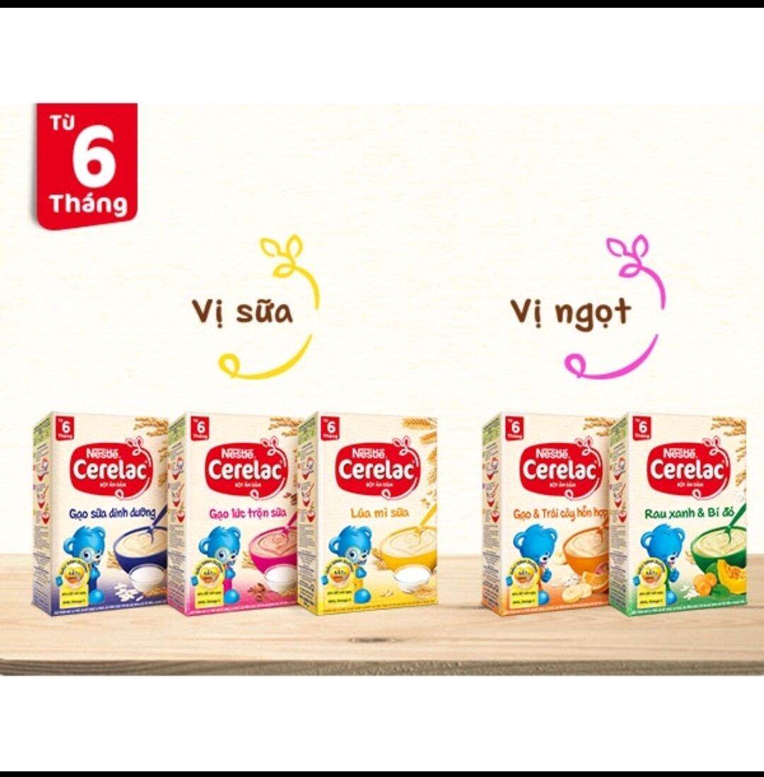 Bột ăn dặm Nestle Cerelac Gạo lức trộn sữa (hộp giấy 200gr)