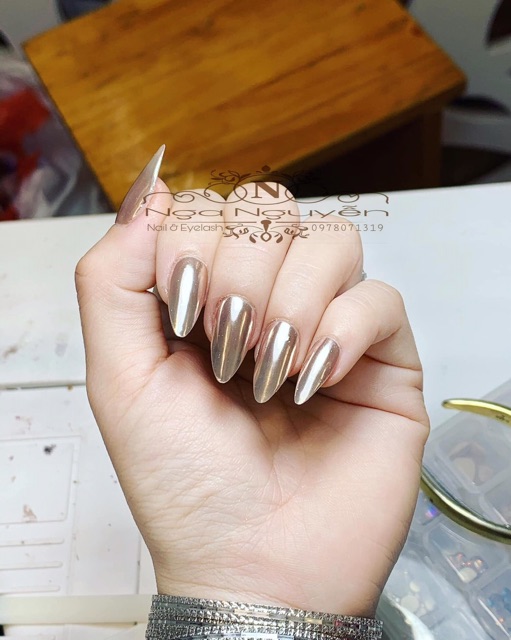 Set tráng gương 6 màu 2 Phụ kiện Nail