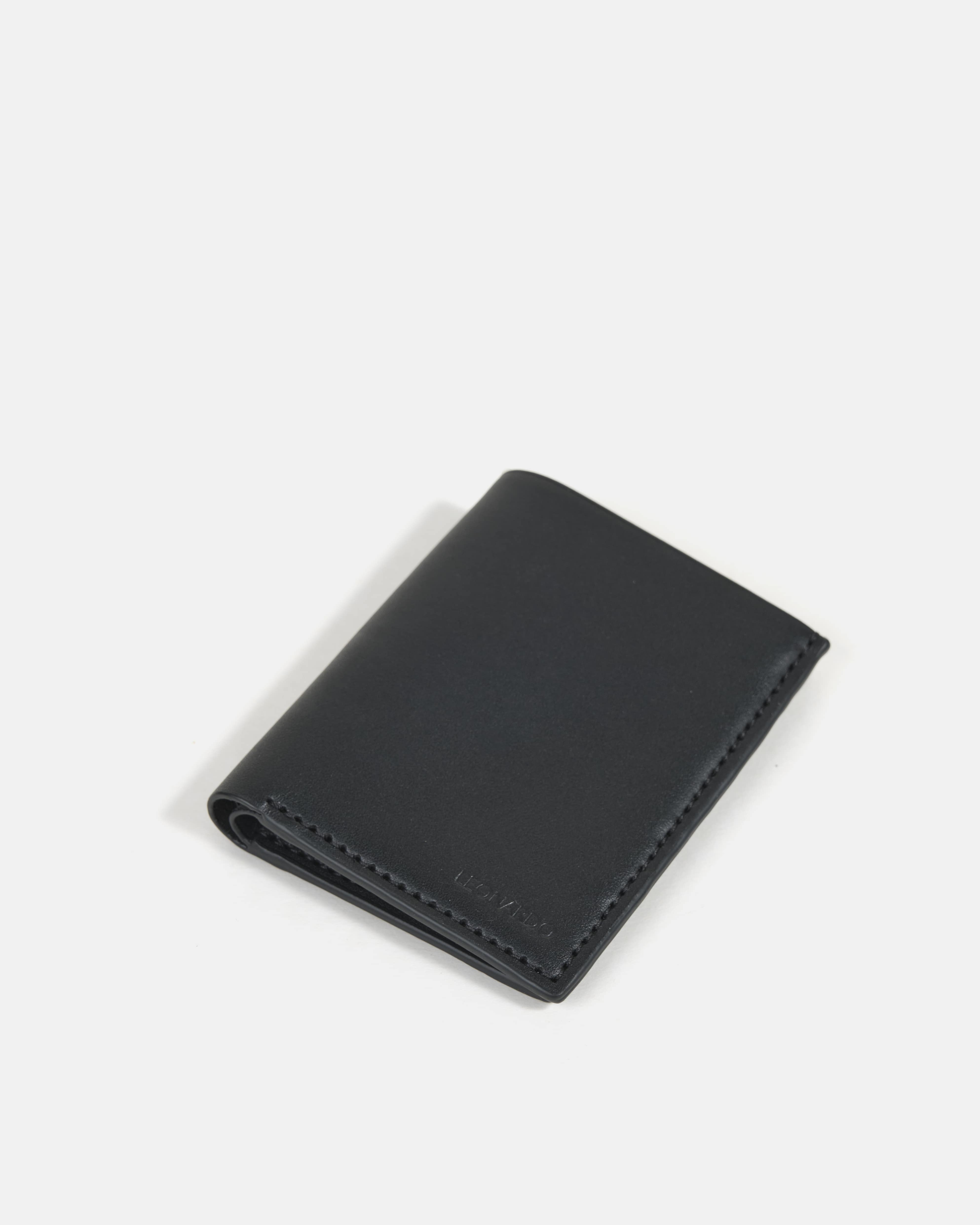 Ví Da Nam Gập Đôi (2 Dáng) Leonardo Victor Wallet, Da bò cao cấp