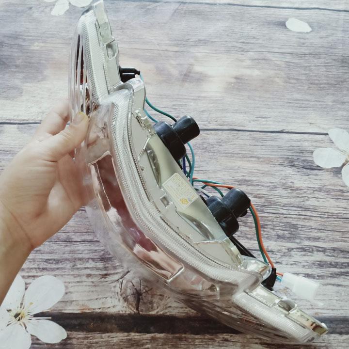 Đầu đèn pha xe WAVE 2 bóng tròn cực sáng