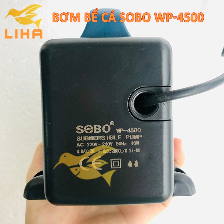 Máy Bơm Nước Sobo WP-4500 (40W-2000L/H-2M) - Máy Bơm Nước Cho Hồ Cá