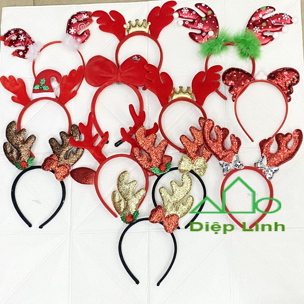 [HCM]Bờm Cài Tóc Noel Cài tóc Hình Nón Tai Tuần Lộc Giáng Sinh Chúc Mừng Năm Mới Giáp Thìn 2026