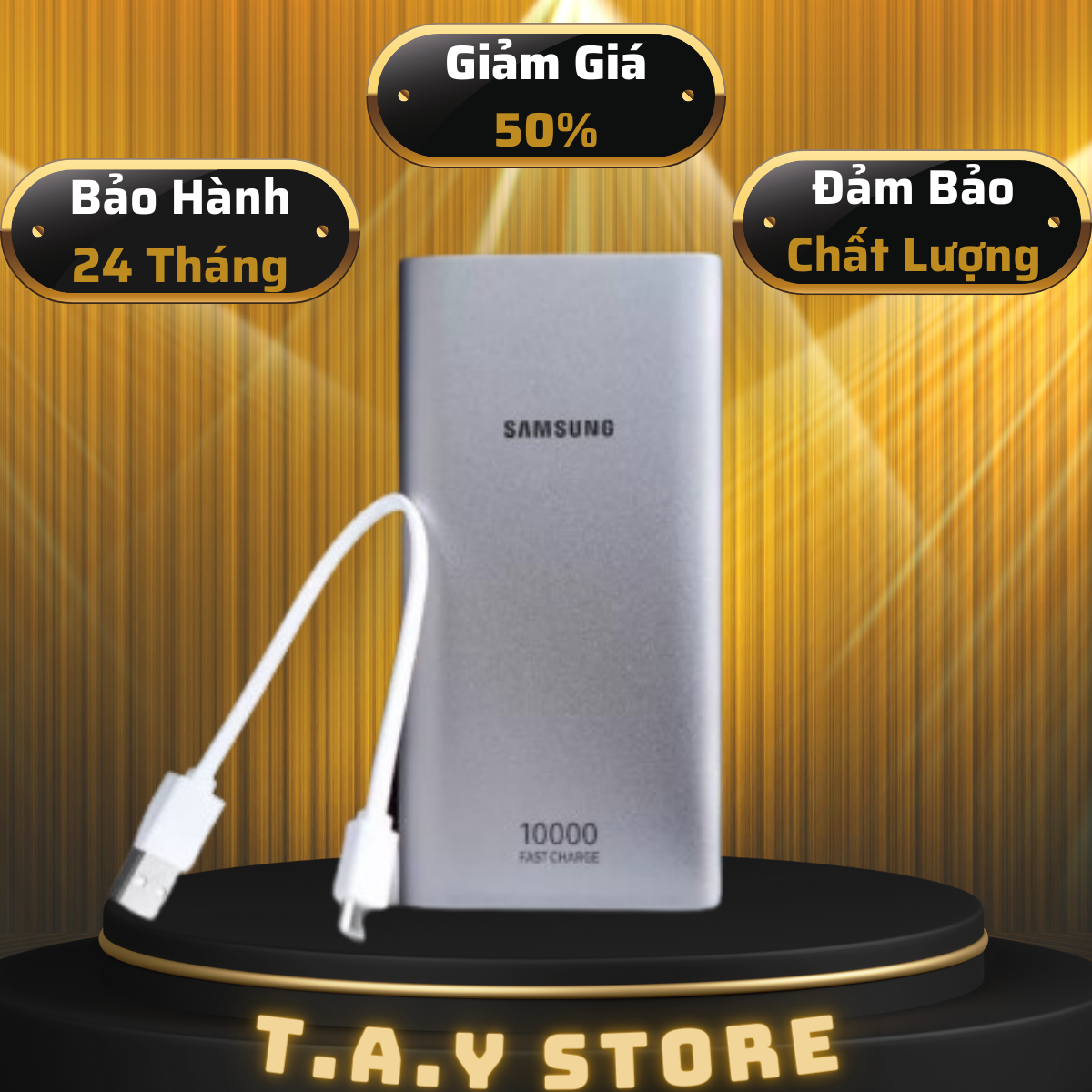 Sạc dự phòng samsung 10.000mah - pin sạc dự phòng samsung eb-p1100 10000mah hỗ trợ sạc nhanh qc 2.0 - bảo hành 24 tháng