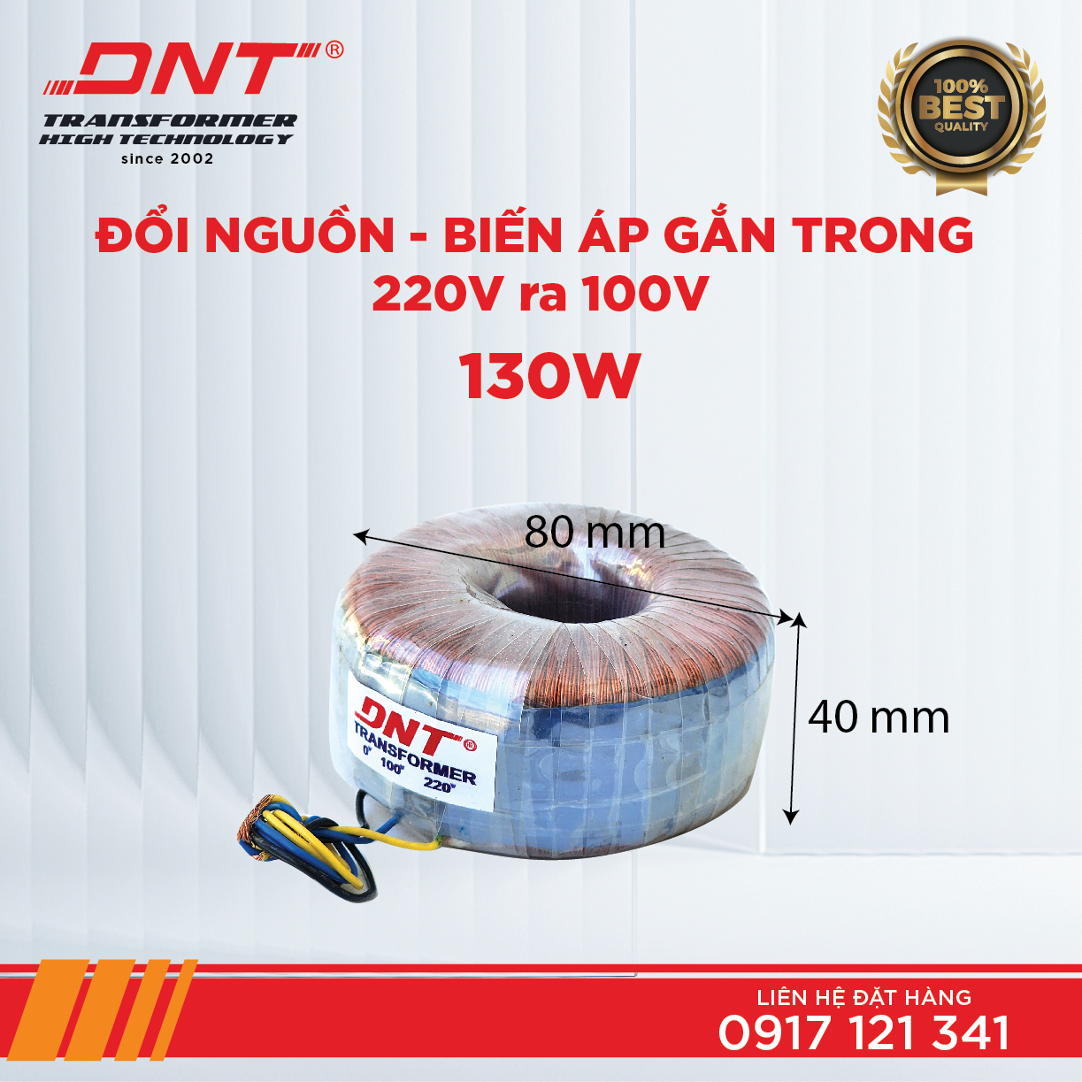 BIẾN ÁP GẮN TRONG 220V RA 100V DNT
