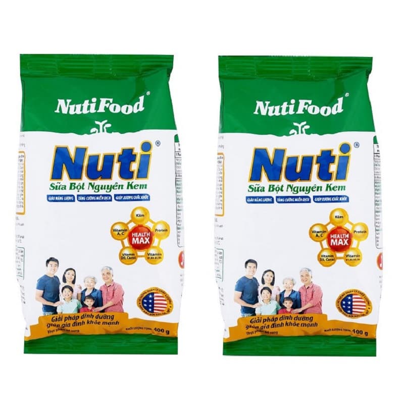 Sữa bột Nuti Nguyên Kem gói 400g