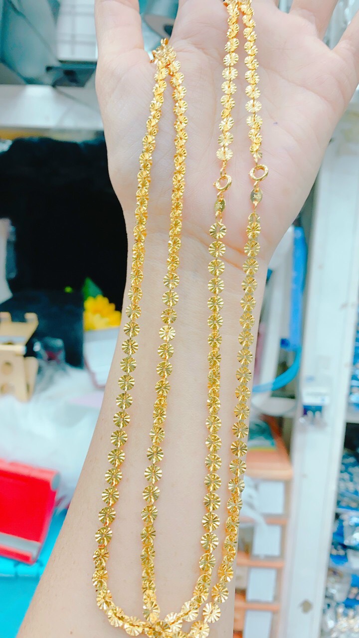 [HCM]Dây Chuyền Hoa Mai Vàng 18k Có Khắc Kí Hiệu 10k - HD21166 - Đá Bắt Sáng Cực Sang - Cam Kết Bền Màu - Đổi Trả Thoải Mái - Đeo Đi Tiệc Dễ Phối Đồ Nâng Tông Da