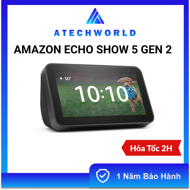 Màn Hình Thông Minh Amazon Echo Show 5 Gen 2 Thế Hệ Mới – Hàng Chính Hãng – BH 1 Năm – Có Xuất VAT