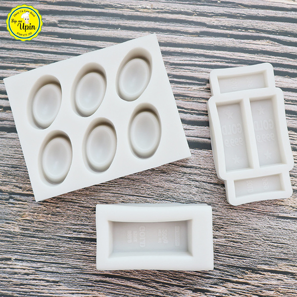 Khuôn silicon thỏi vàng thỏi bạc 4D