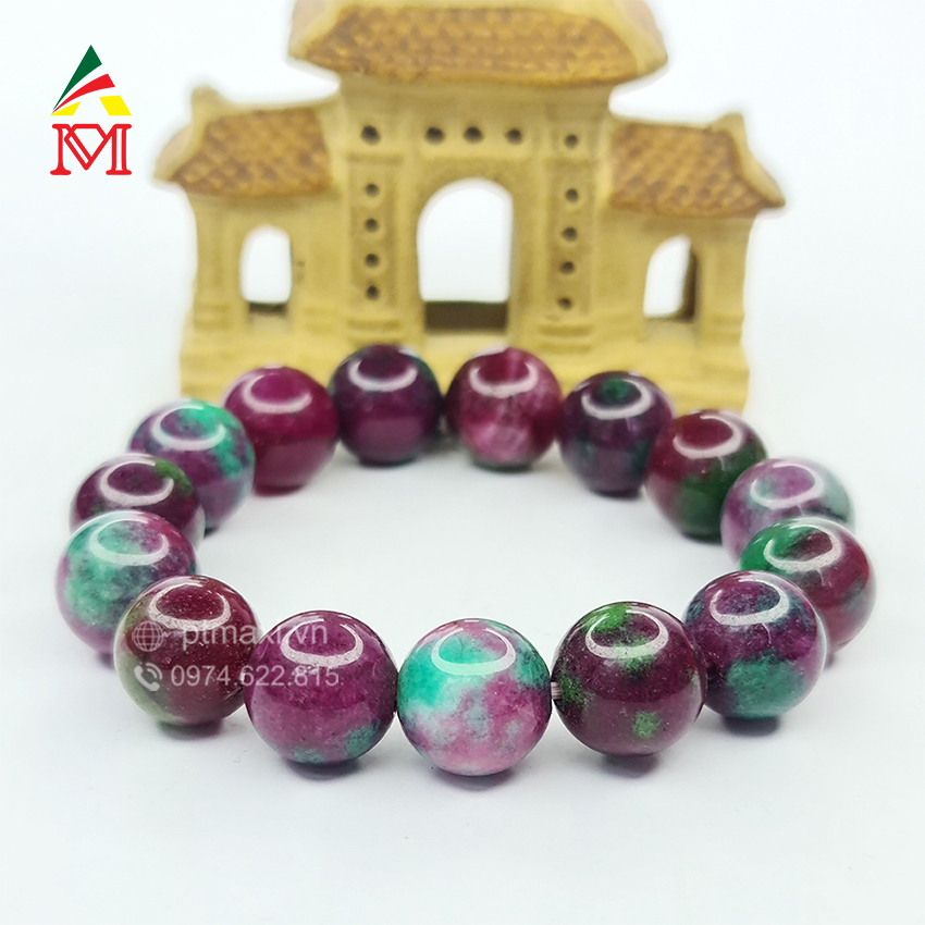 Vòng Tay Dạng Hạt Đá Ruby Nam Phi. Hợp Mệnh Thổ, Hoả