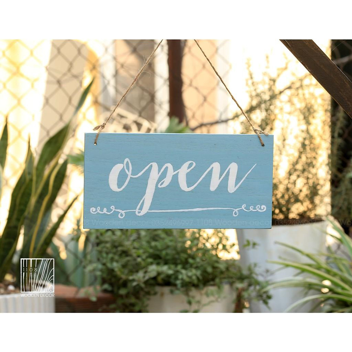 Bảng Gỗ 2 Mặt Open - Closed