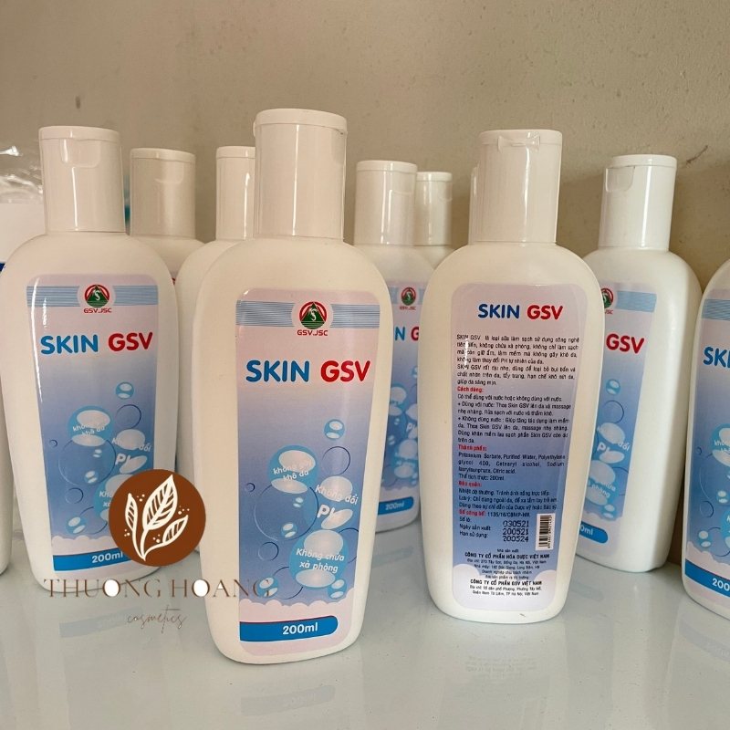 [CHÍNH HÃNG]Sữa rửa mặt, sữa tắm Skin GSV 200ml