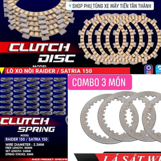 [ COMBO 3 MÓN ] LÒ XO / BỐ NỒI / LÁ SẮT Đ TA RACING XE MÁY  RAIDER / SATRIA FI