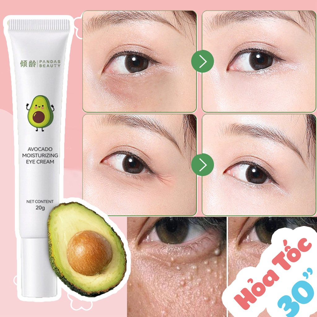 Kem bơ giảm mụn thịt Yaqinuo nội địa Trung, Kem dưỡng mắt khô mụn thịt dư giảm quầng thâm và mụn thịt mắt