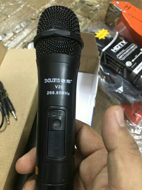Mic đôi v20 bluethooth dành cho loa kéo các loại