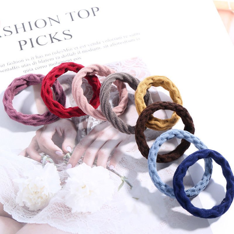 Cột tóc trơn mềm - SET 10 thun đủ màu