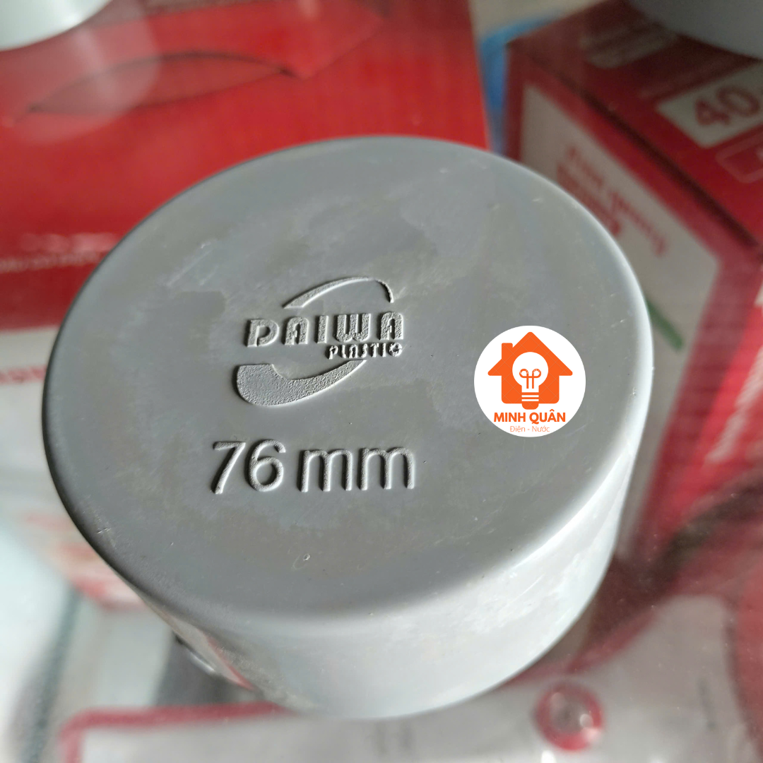 Nắp bít trơn, bít tròn nhựa PVC phi 60, 76, 90, 114mm