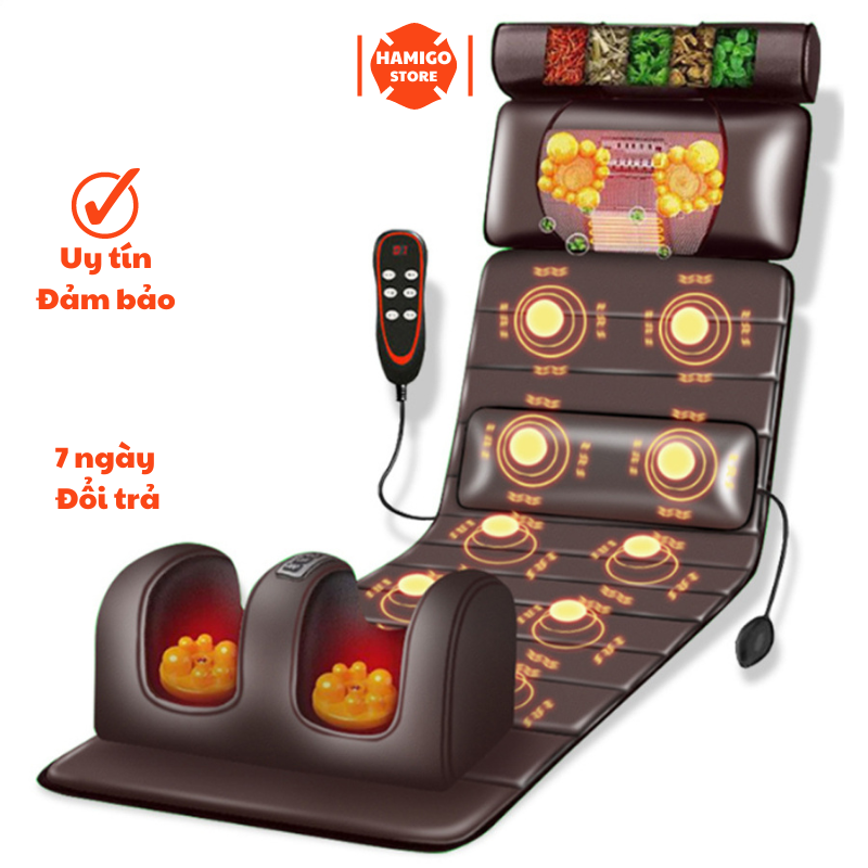 Đệm massage toàn thân các vùng loại Thảm điện massge sưởi hồng ngoại Da PU cao cấp