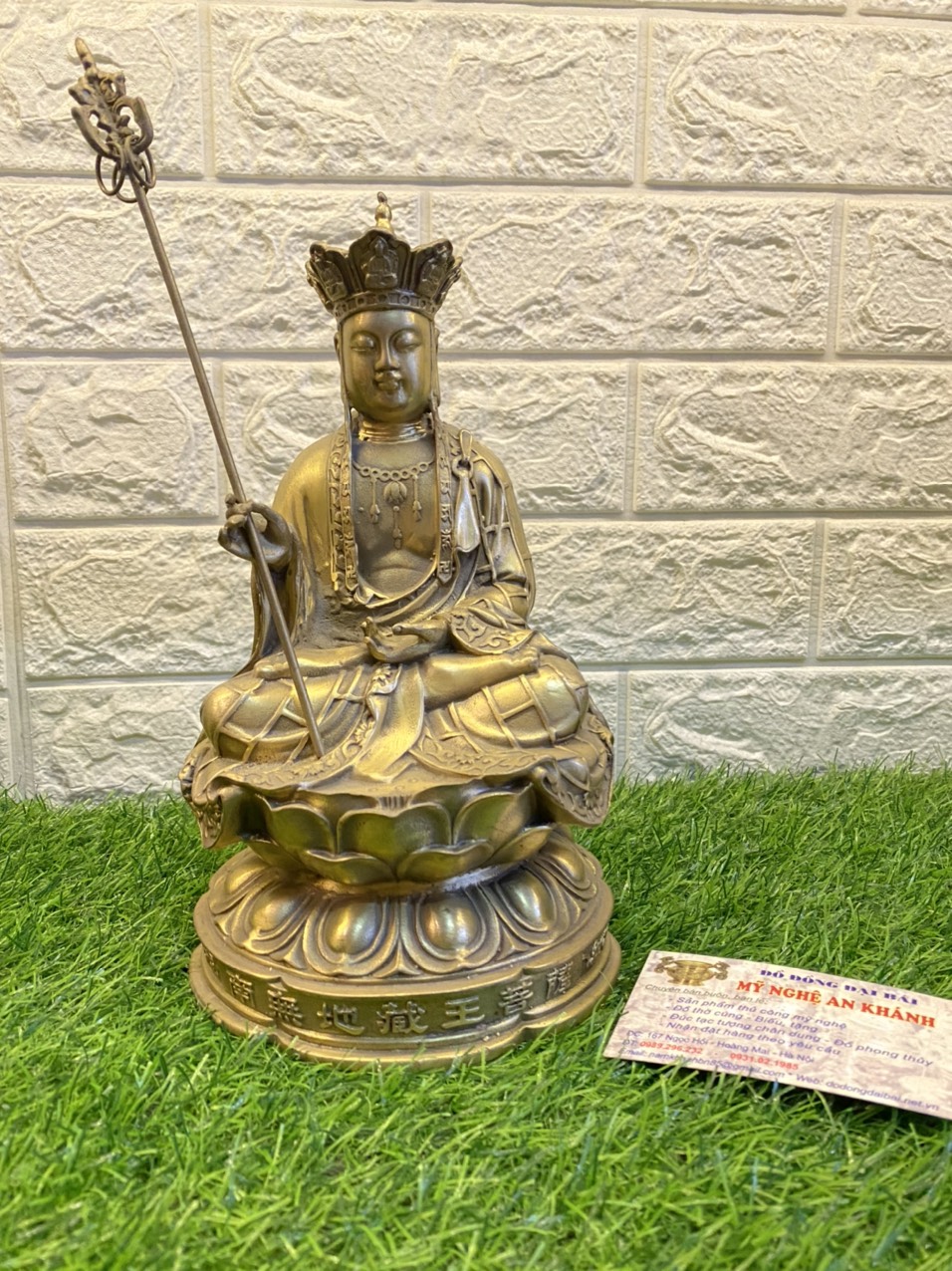 Tượng địa tạng 25cm bằng đồng