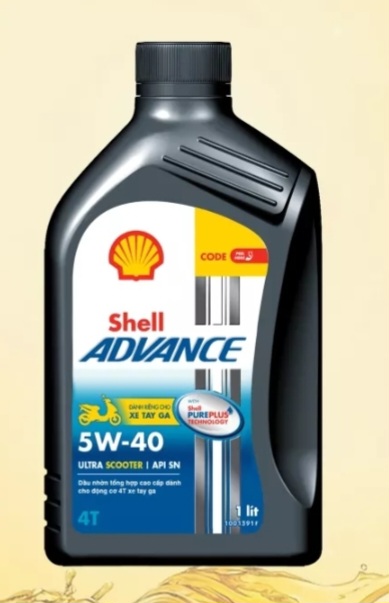 [XE TAY GA 0.8L]- Shell Advance Ultra 5W40  Scooter 0.8L