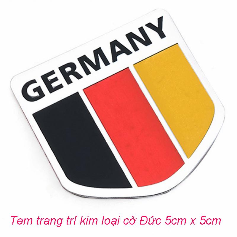 Tem Cờ Đức dán trang trí Ô tô, Xe máy (5cmx5cm)