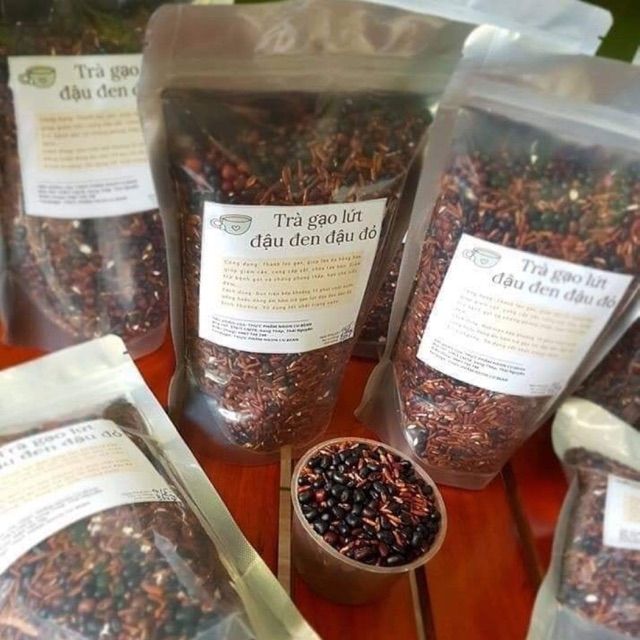 1kg trà gạo lứt, đỗ đỏ, đỗ xanh, đỗ đen, hoa nhài sao vàng hạ thổ