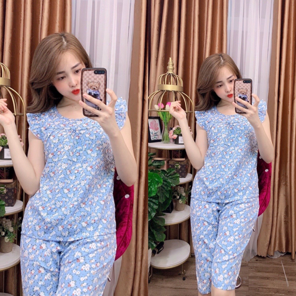 ĐỒ BỘ LỤA LỬNG HỌA TIẾT HOA NHÍ MỚI NHẤT (ẢNH THẬT) CÓ SIZE 40-75KG - LUA25