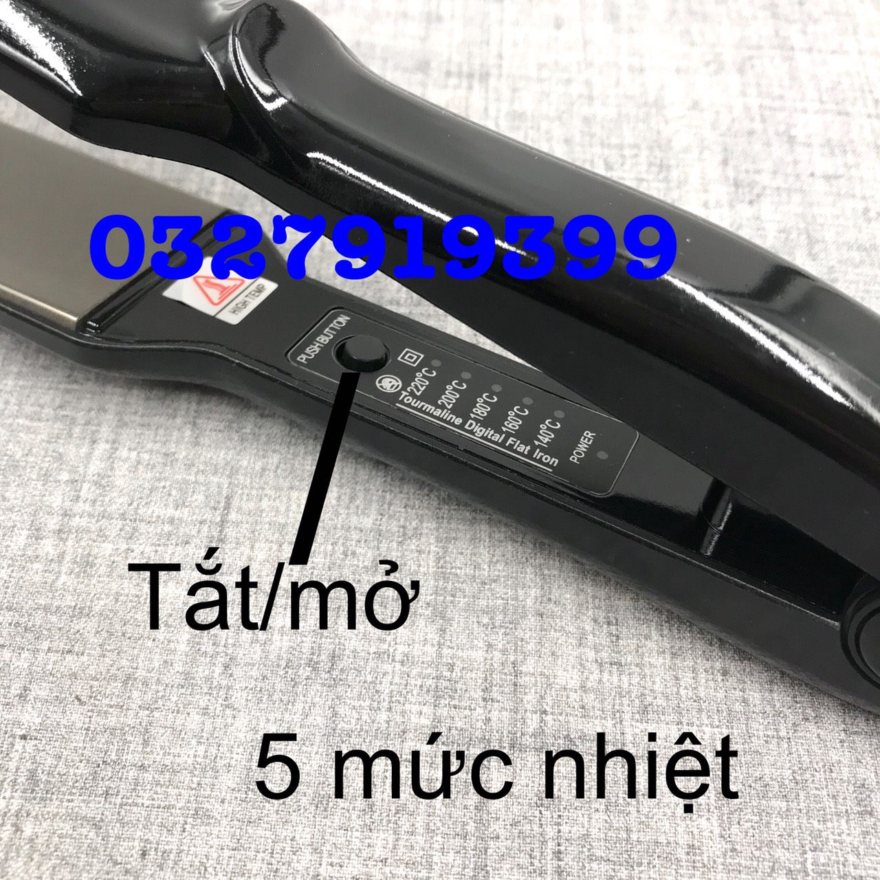 Shouhou Ban Trung Hair Straightener 018 Non-Stick Ceramic Material 5 Temperature Levels 140-220 ° C 2m2 Electrical Wire Rotates 360 Degrees 3 Month Warranty