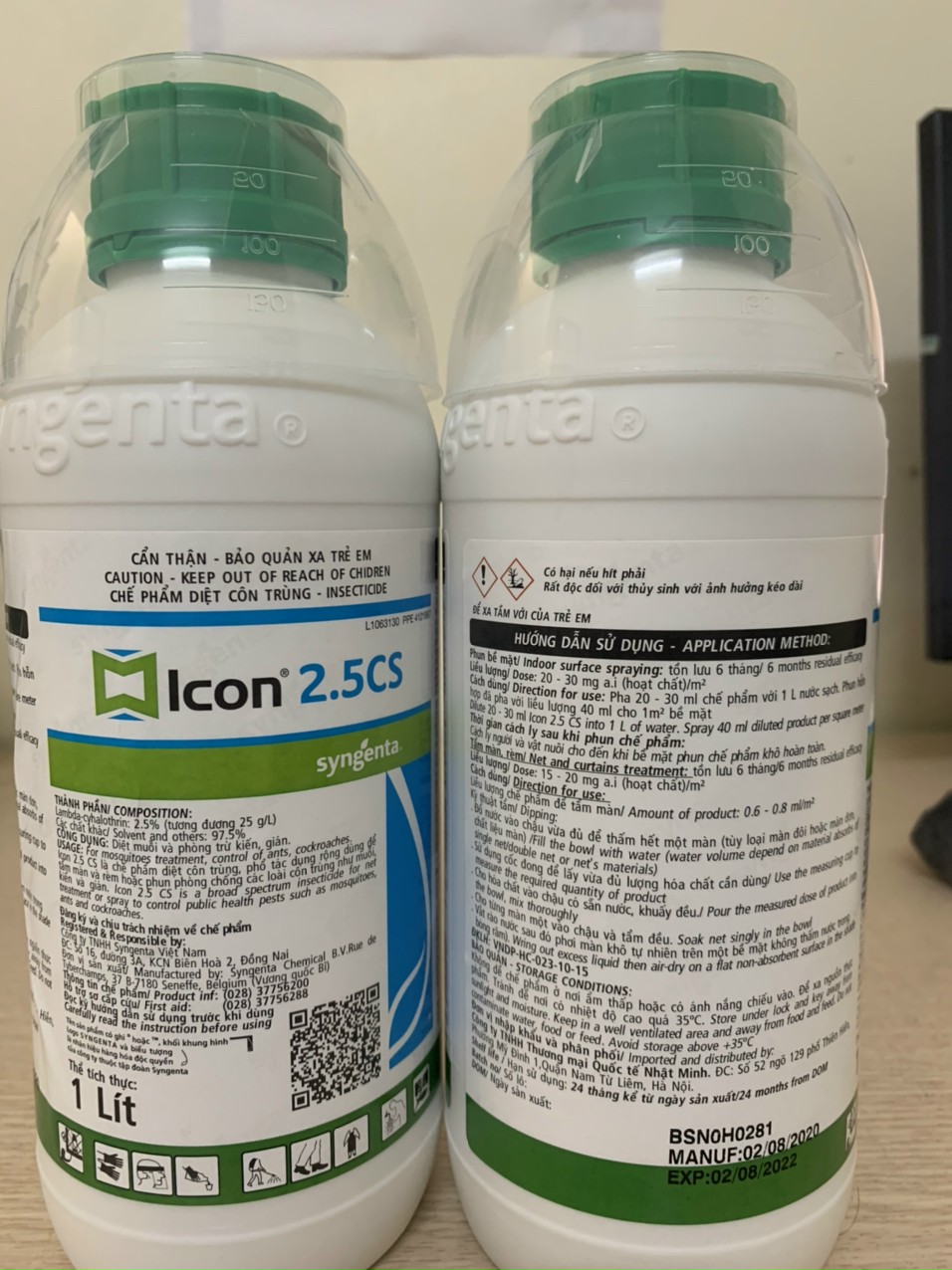 Thuốc diệt muỗi gián, kiến ... Icon 2.5CS - Chai 1 lít