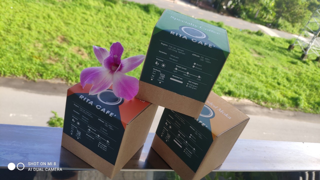 (Quà tặng ngẫu nhiên) 2 Hộp cà phê phin giấy specialty coffee(8g/15gr)- Rita Cafe'
