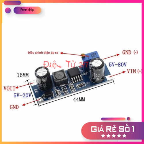 Mạch Hạ Áp Module buck DC 3A LM2596