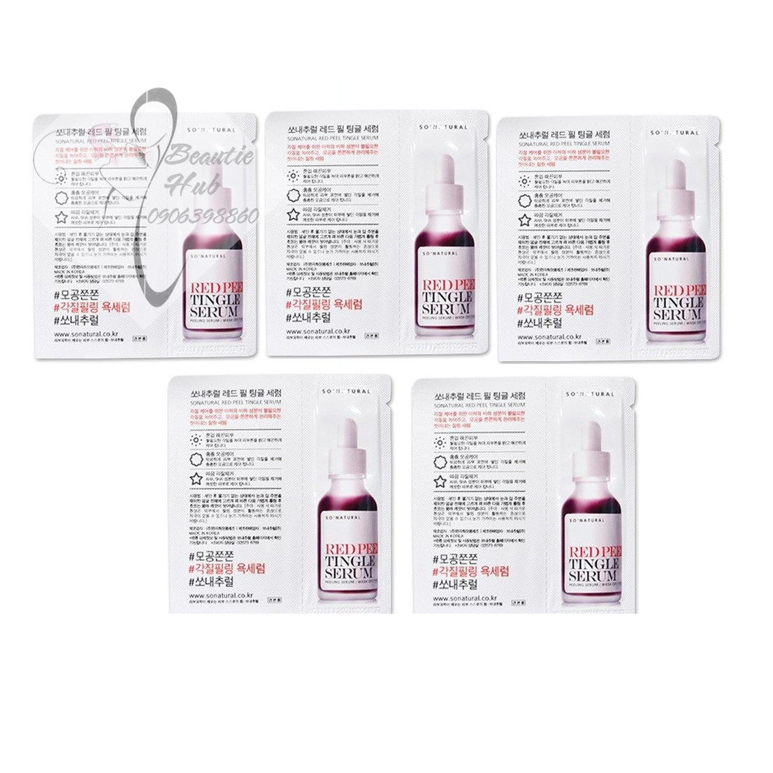 [HCM](Hộp 5 miếng) Sample Red Peel Tingle Serum 2.5ml - Peel da không bong tróc