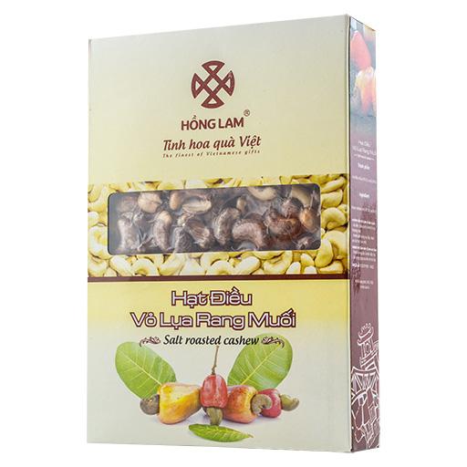 Hạt Điều Vỏ Lụa Rang Muối Hồng Lam - Vị Thơm Ngọt Bùi