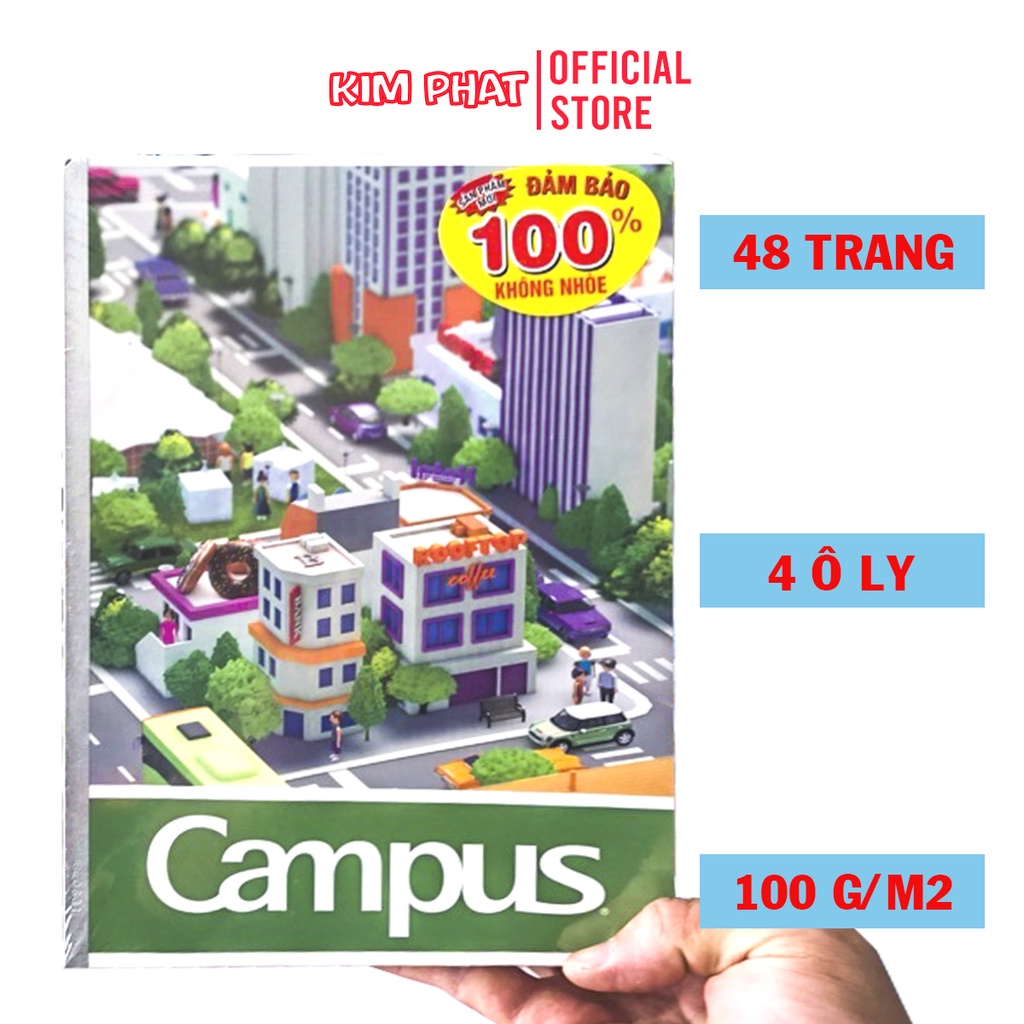 Vở campus my city 48 trang 4 ô ly chống nhòe nbbmct481