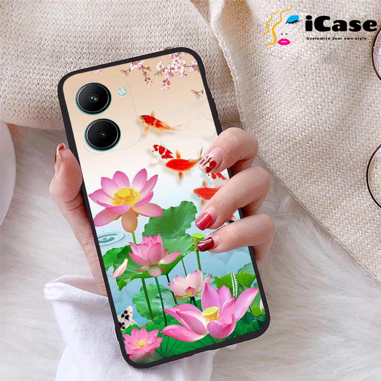 Ốp lưng Realme C33 viền dẻo TPU BST Sen