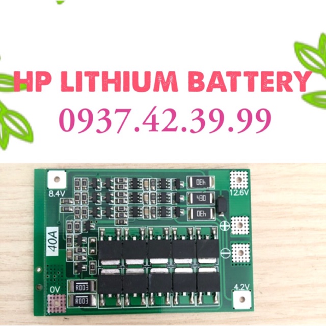 [HCM]Mạch bảo vệ pin Lion 12.6V 3S 40A chất lượng