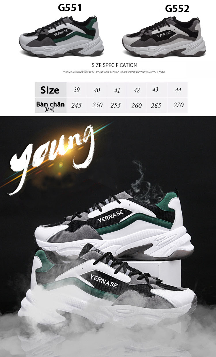[HCM]giày sneaker nam G552