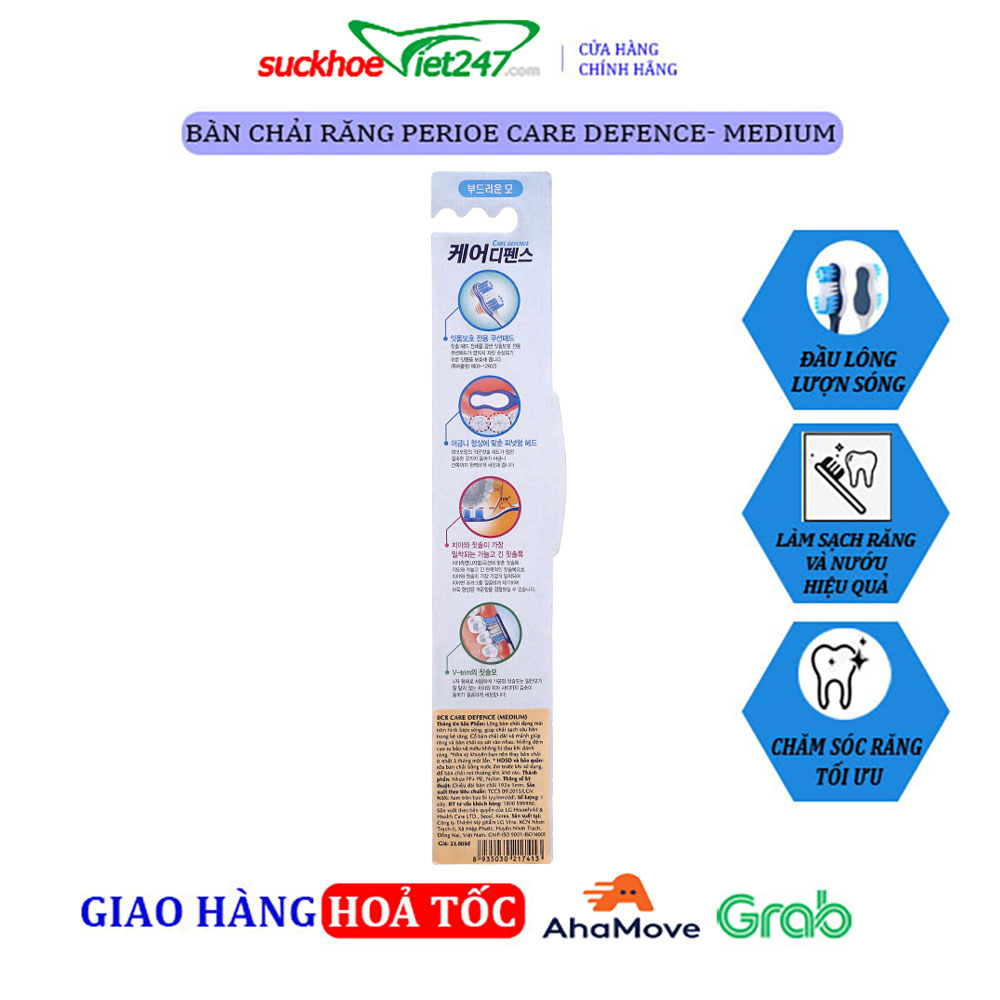 [HCM]Bàn Chải Răng Perioe Care Defence- Medium 8935030217413