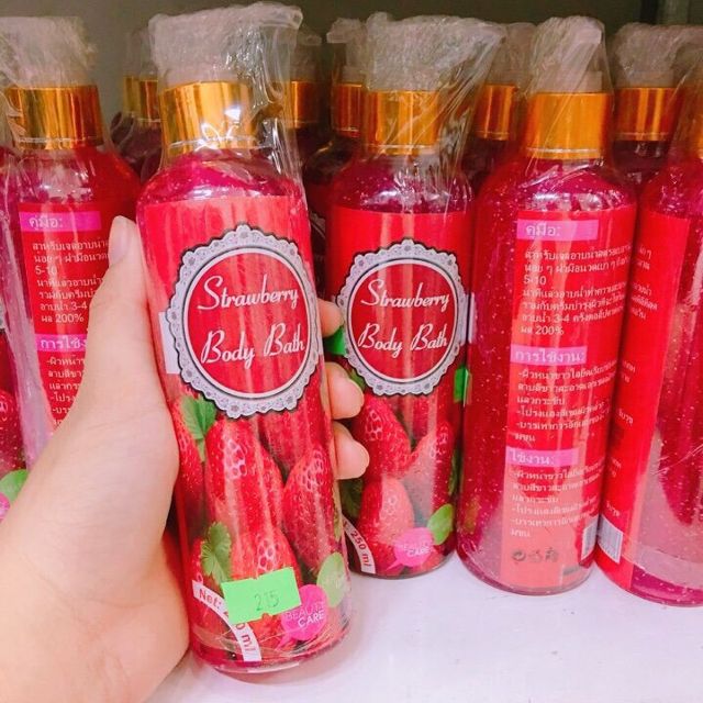 [HCM]Sữa Tắm Hạt maxa dâu tây